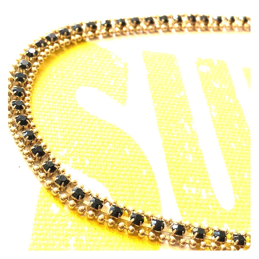 Black & Gold Diamond Accent Necklace